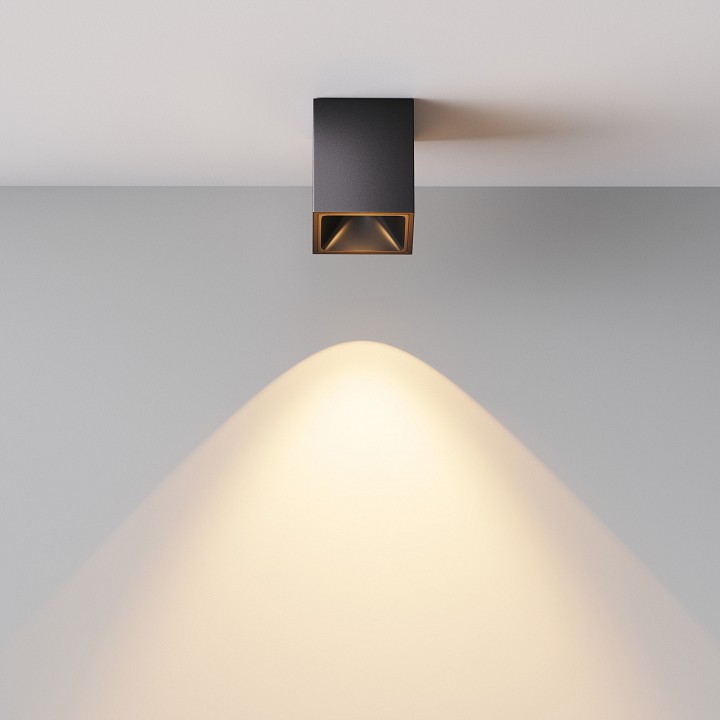 Накладной светильник maytoni technical alfa led c065cl-8w2.7k-sq-b