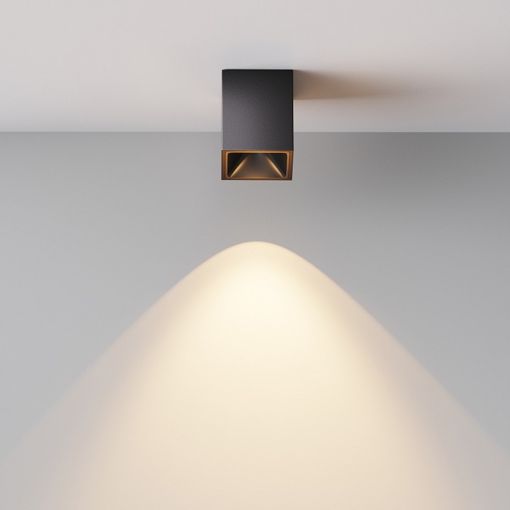 Накладной светильник maytoni technical alfa led c065cl-8w3k-sq-b