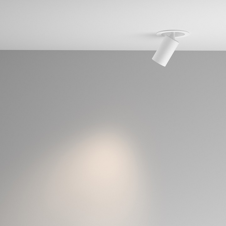 Встраиваемый светильник на штанге maytoni technical focus led c071cl-7w4k-wb