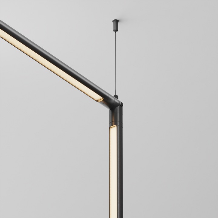 Соединитель угловой l-образный для треков накладных maytoni technical  ca014cl-b