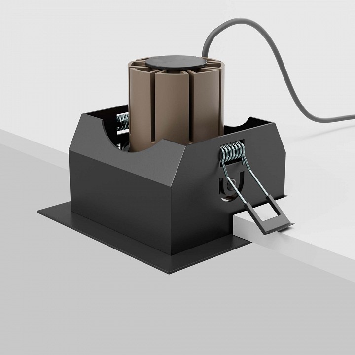 Встраиваемый светильник maytoni technical metal modern dl008-12w2.7-3-4k-b