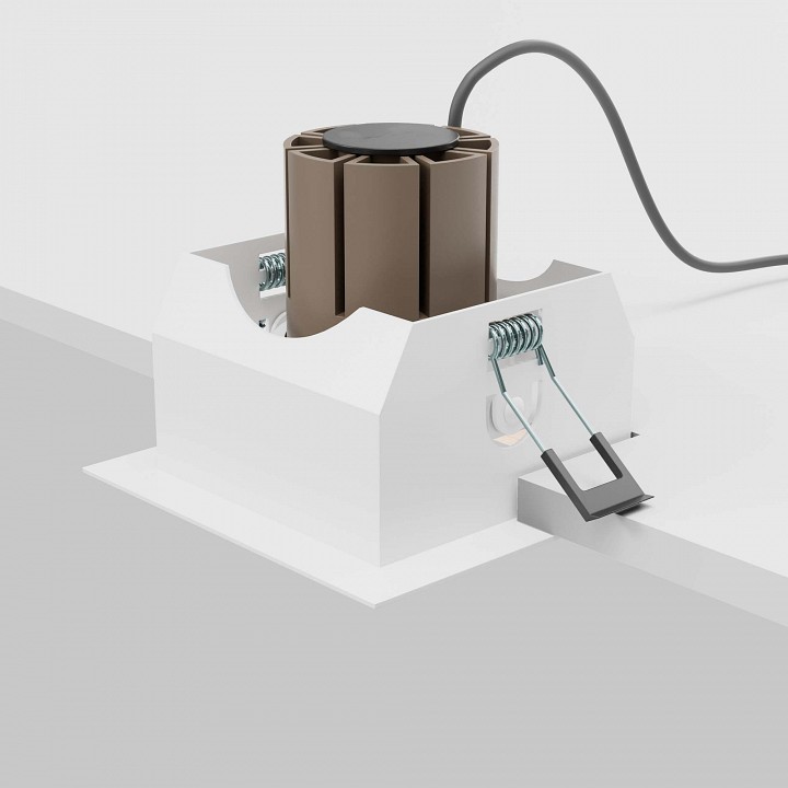 Встраиваемый светильник maytoni technical metal modern dl008-12w2.7-3-4k-w