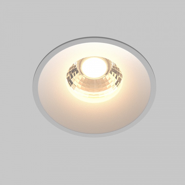 Встраиваемый светильник maytoni technical round dl058-12w3k-w