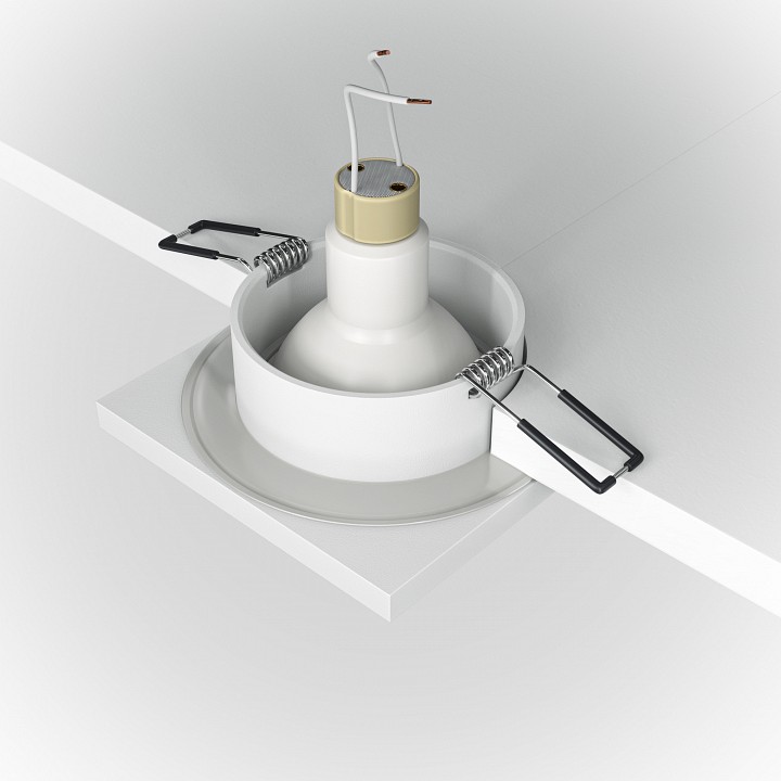 Встраиваемый светильник maytoni technical stark dl083-01-gu10-sq-w