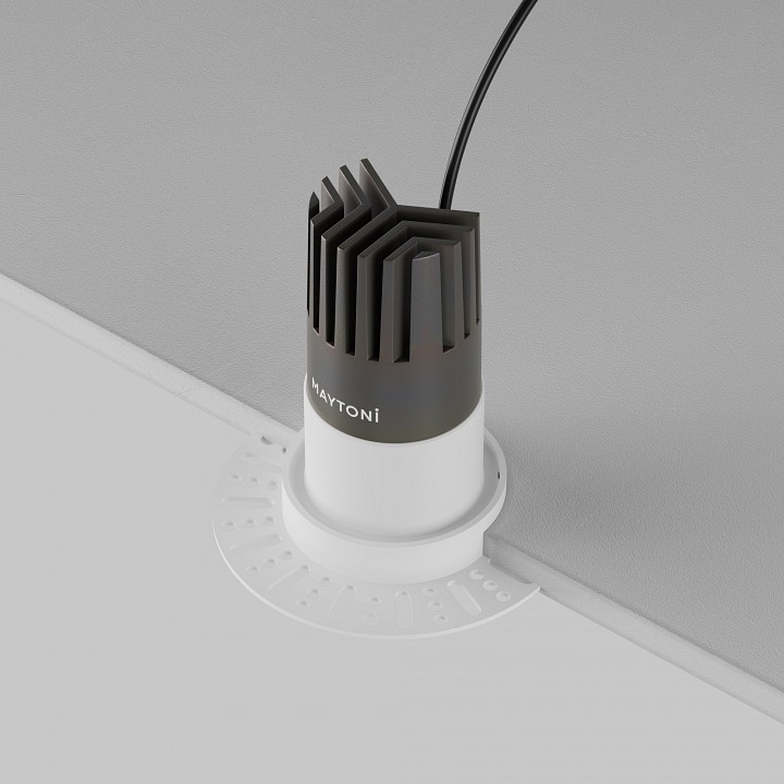 Встраиваемый светильник maytoni technical  dl120-10w-3k-trs-w