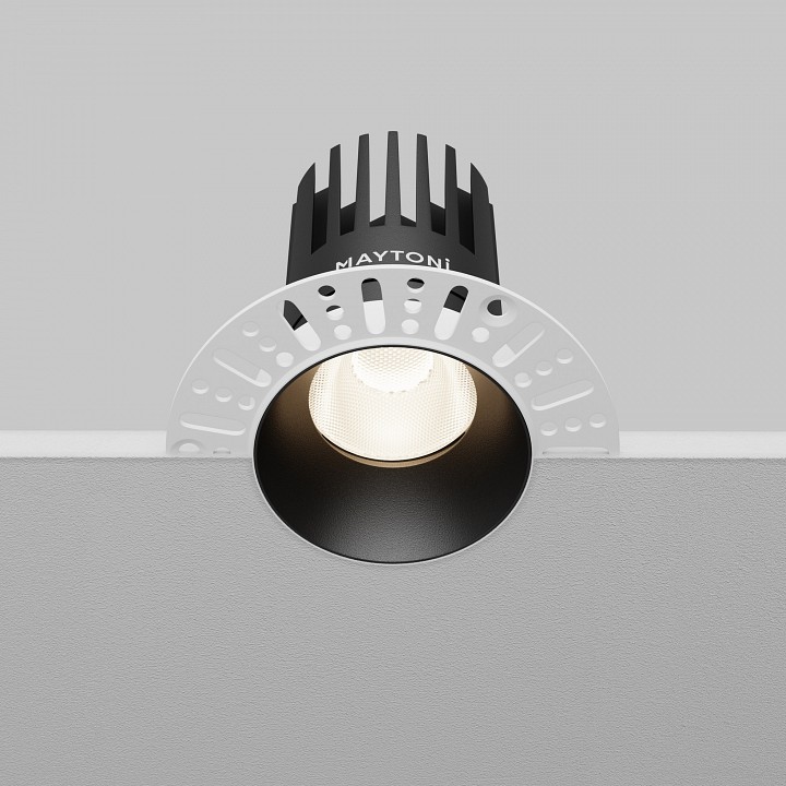Встраиваемый светильник maytoni technical dip dl121-15w-4k-trs-b