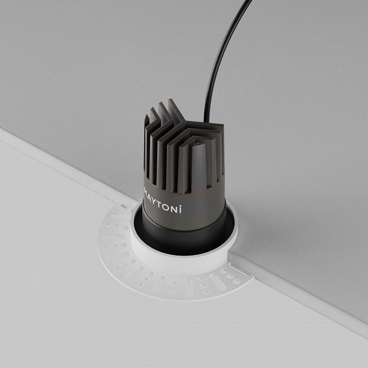 Встраиваемый светильник maytoni technical  dl124-10w-2.7k-trs-b