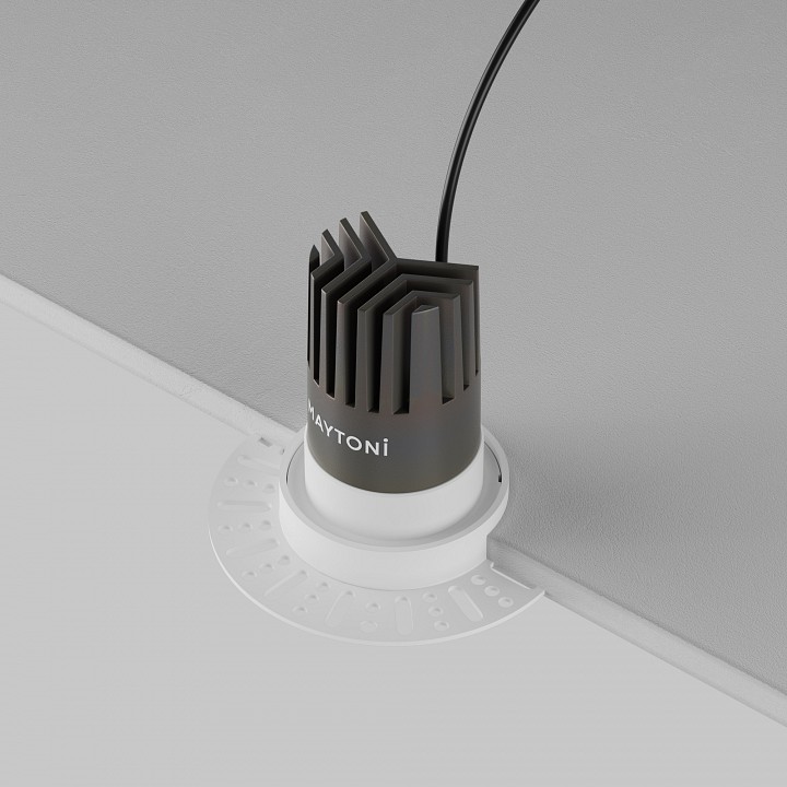 Встраиваемый светильник maytoni technical  dl124-10w-2.7k-trs-w