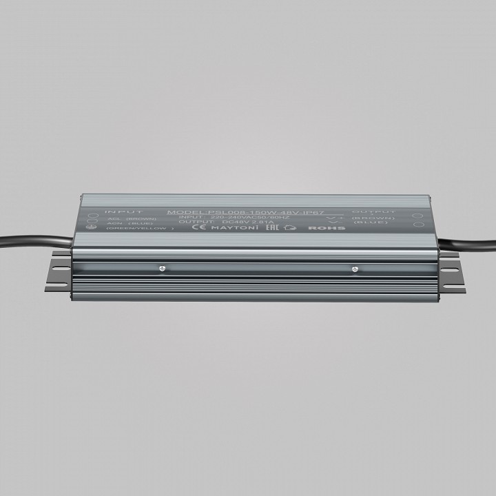 Блок питания с проводом maytoni technical power supply magnetic psl008-150w-48v-ip67