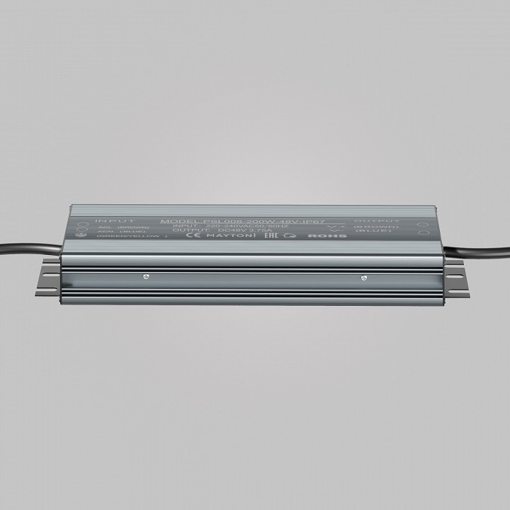Блок питания с проводом maytoni technical power supply magnetic psl008-200w-48v-ip67