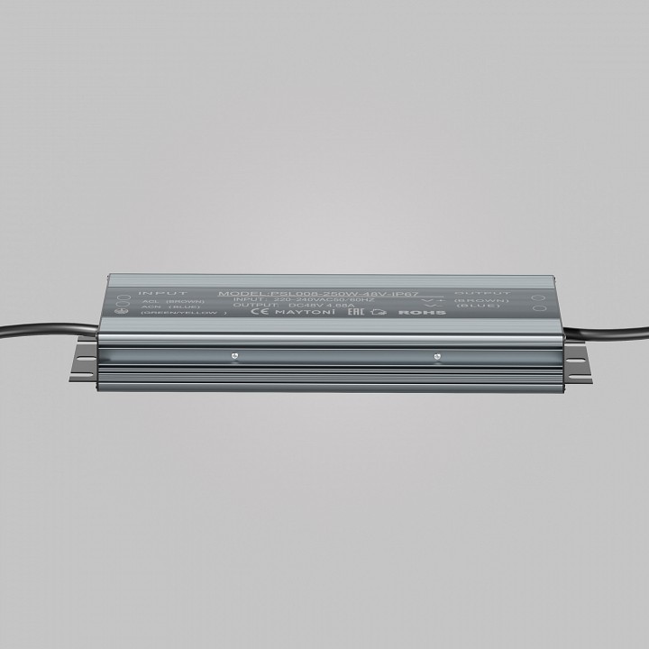 Блок питания с проводом maytoni technical power supply magnetic psl008-250w-48v-ip67