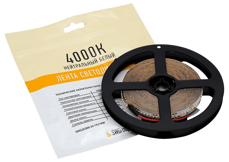 Лента светодиодная swg swg2a300 swg2a300-24-19.2-nw