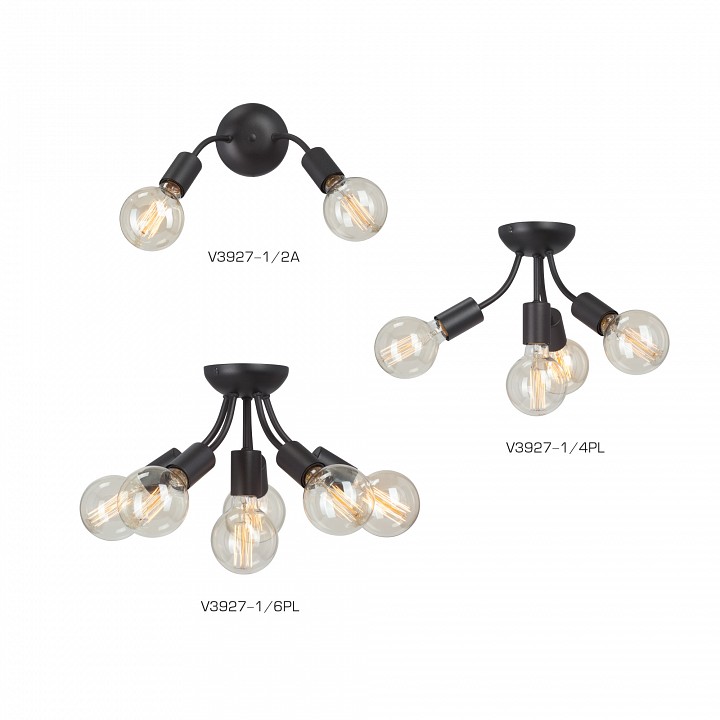 Потолочная люстра vitaluce v3927 v3927-1/4pl