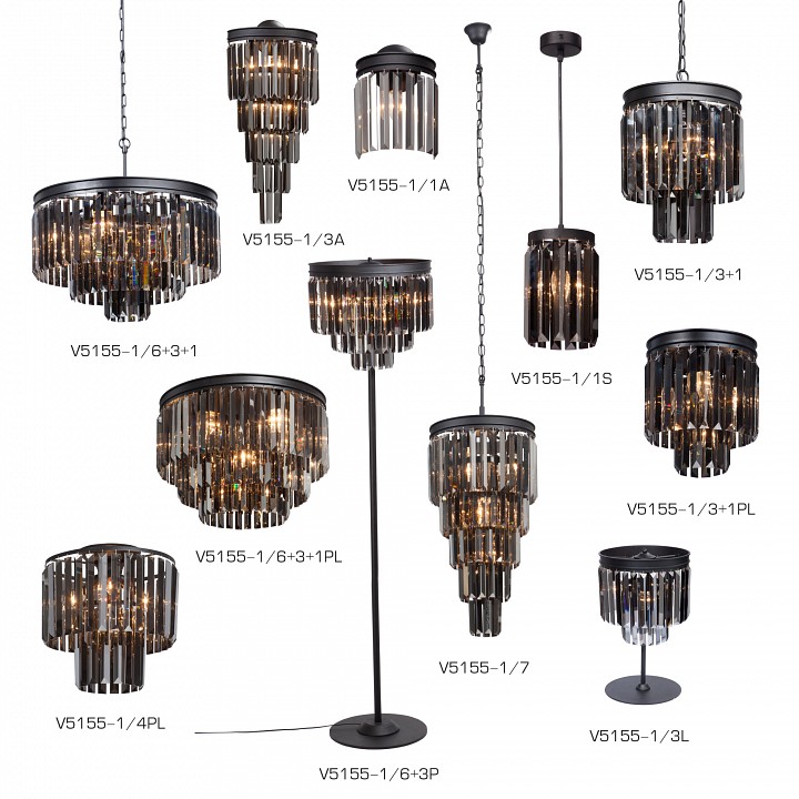 Потолочная люстра vitaluce v5155 v5155-1/4pl