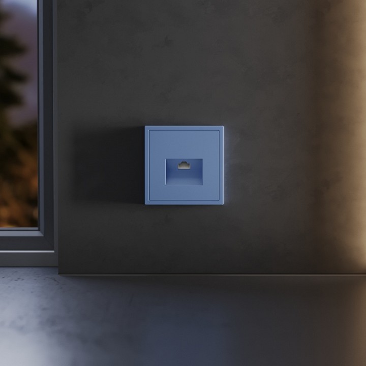 Накладка для розетки rj-11 или rj-45 voltum s70 vls001315