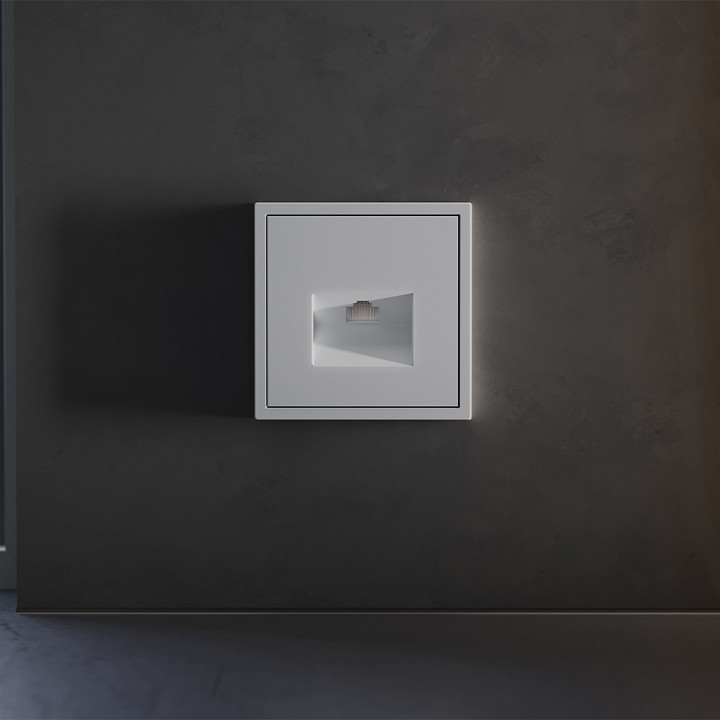 Накладка для розетки rj-11 или rj-45 voltum s70 vls001316