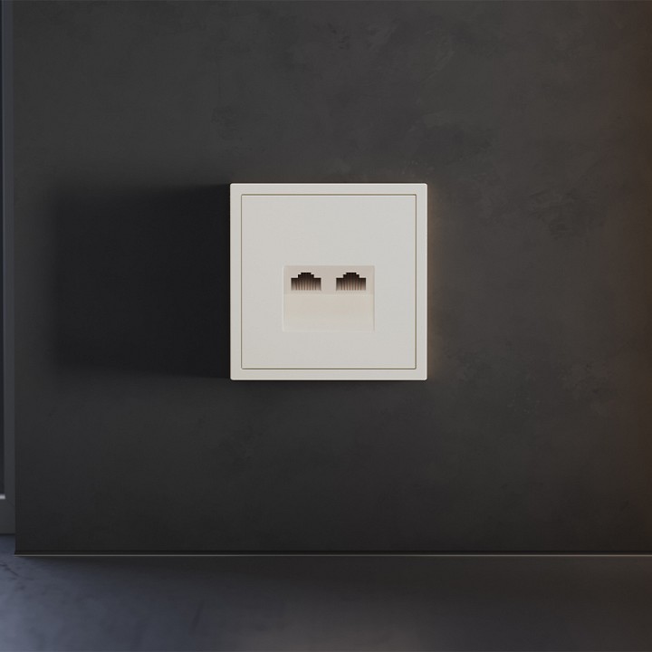 Накладка для розетки rj-11 или rj-45 voltum s70 vls001413