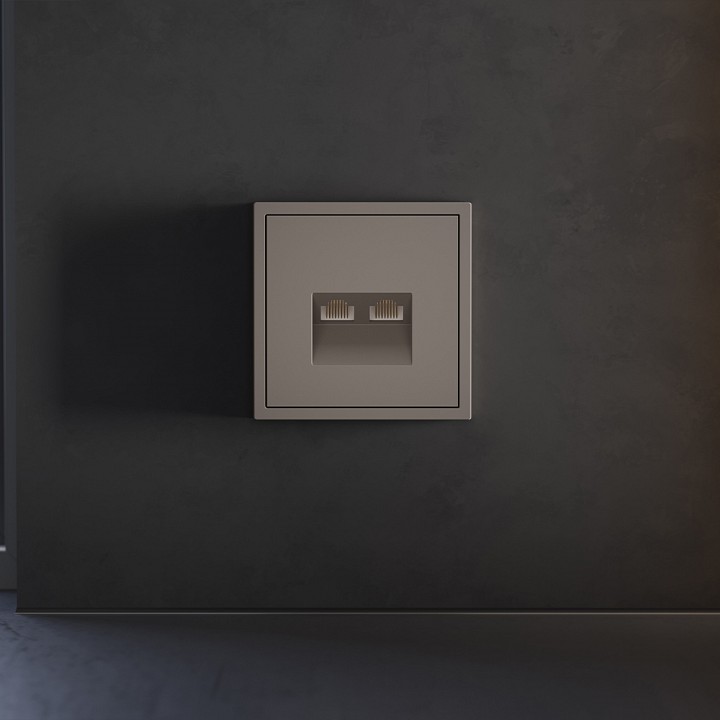 Накладка для розетки rj-11 или rj-45 voltum s70 vls001414