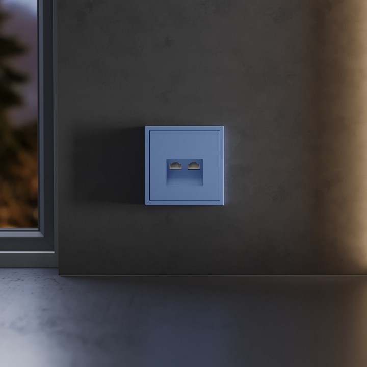 Накладка для розетки rj-11 или rj-45 voltum s70 vls001415