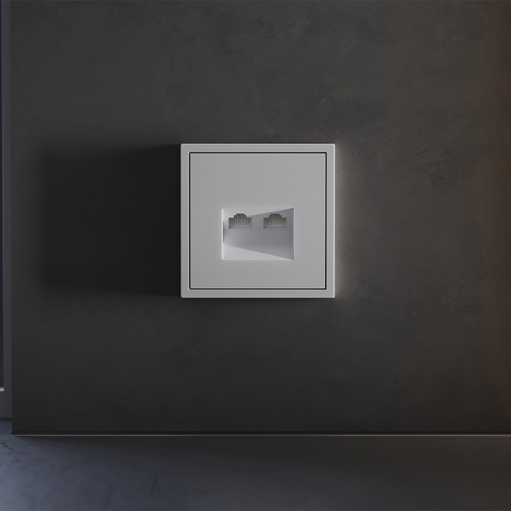 Накладка для розетки rj-11 или rj-45 voltum s70 vls001416