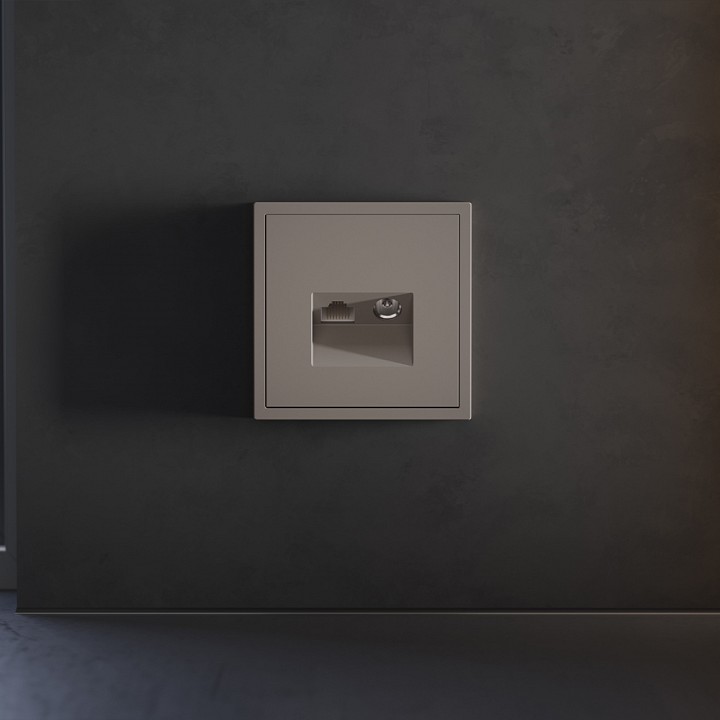 Накладка для тв-розетки и rj-11 или rj-45 voltum s70 vls002714