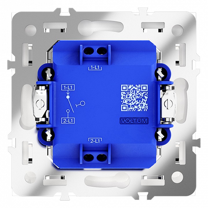 Выключатель одноклавишный без рамки voltum s70 vls010103