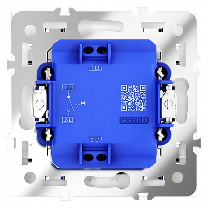 Выключатель одноклавишный с подсветкой без рамки voltum s70 vls010201
