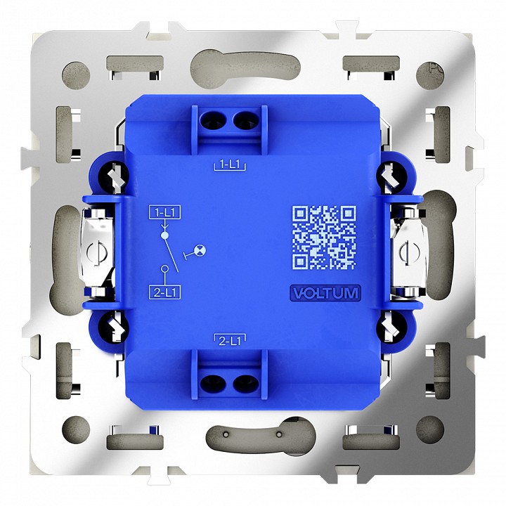 Выключатель одноклавишный с подсветкой без рамки voltum s70 vls010204