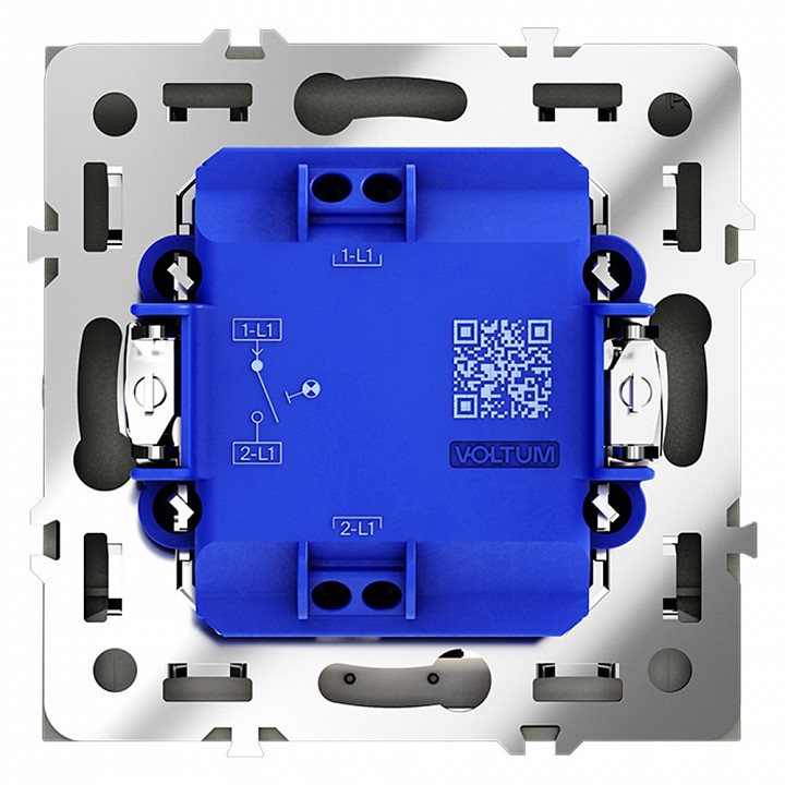 Выключатель одноклавишный с подсветкой без рамки voltum s70 vls010207