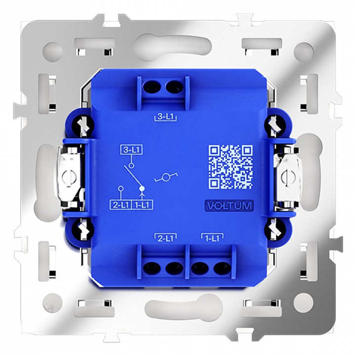 Выключатель проходной одноклавишный без рамки voltum s70 vls010301