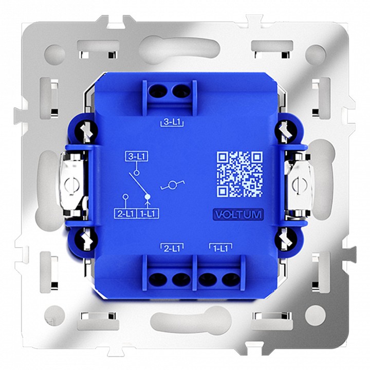 Выключатель проходной одноклавишный без рамки voltum s70 vls010302