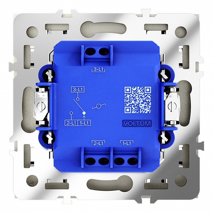 Выключатель проходной одноклавишный без рамки voltum s70 vls010304