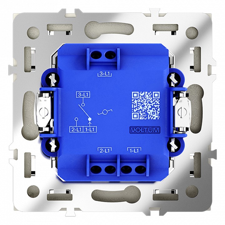 Выключатель проходной одноклавишный без рамки voltum s70 vls010305