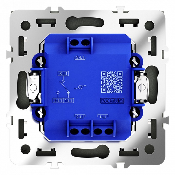 Выключатель проходной одноклавишный без рамки voltum s70 vls010307