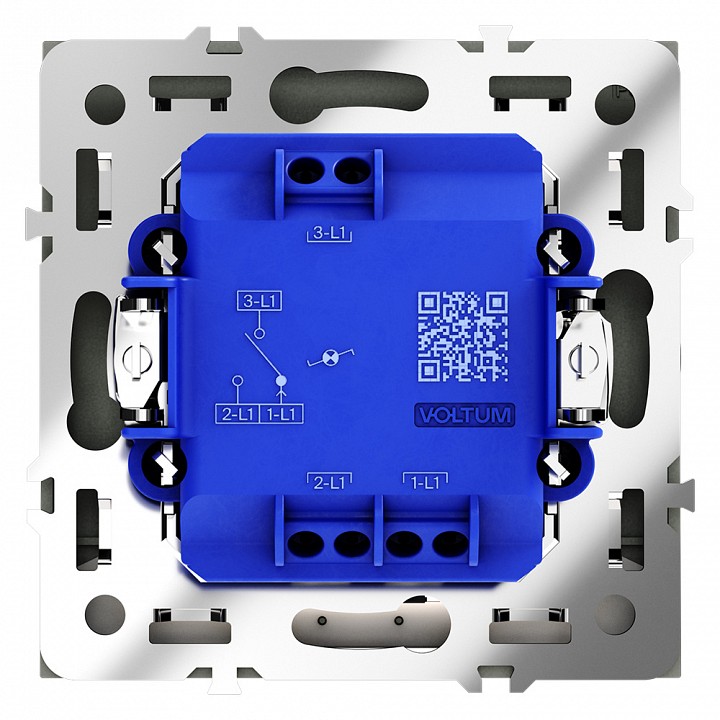 Выключатель проходной одноклавишный с подсветкой без рамки voltum s70 vls010408