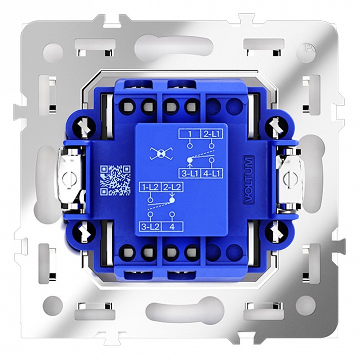 Выключатель перекрестный одноклавишный без рамки voltum s70 vls010502