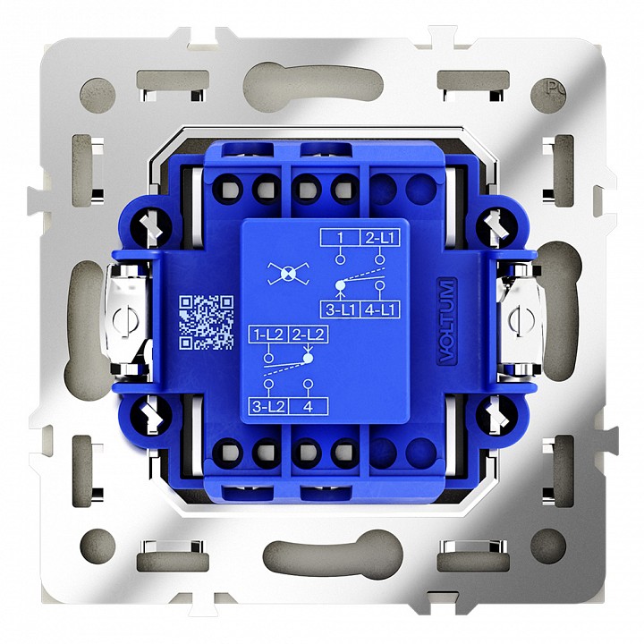 Выключатель перекрестный одноклавишный без рамки voltum s70 vls010504