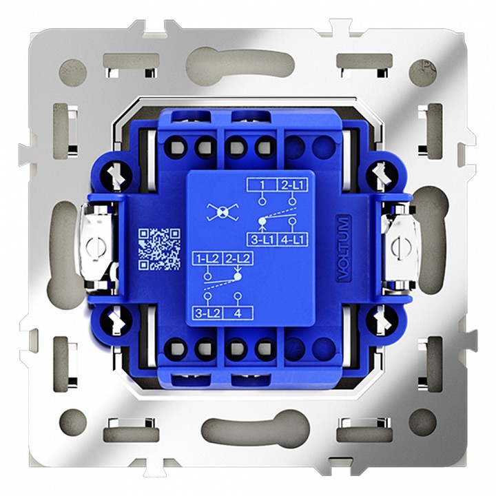 Выключатель перекрестный одноклавишный без рамки voltum s70 vls010505