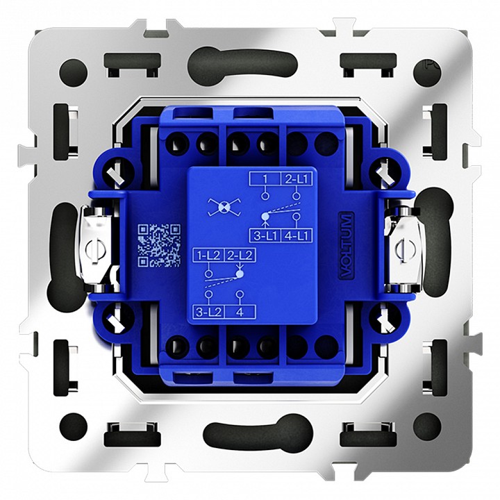 Выключатель перекрестный одноклавишный без рамки voltum s70 vls010508