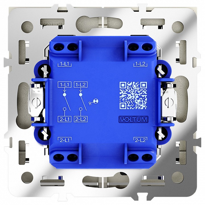 Выключатель двухклавишный с подсветкой без рамки voltum s70 vls020204