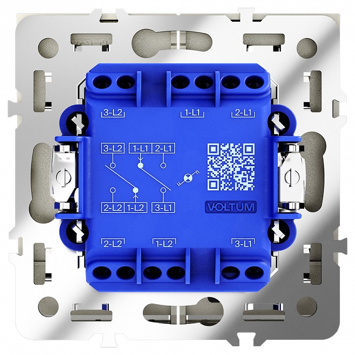 Выключатель проходной двухклавишный с подсветкой без рамки voltum s70 vls020404
