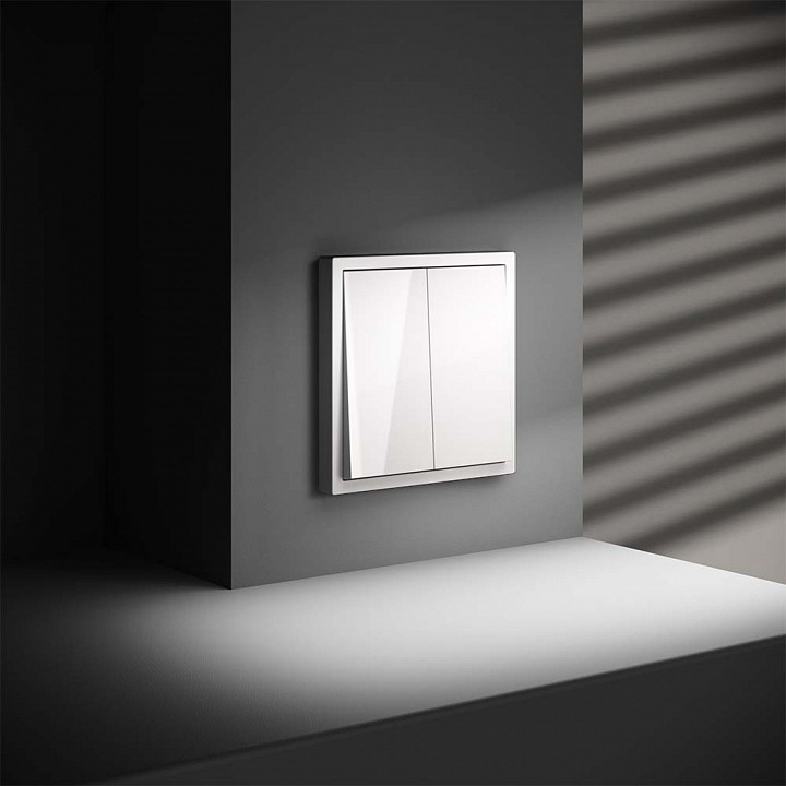 Переключатель перекрестный двухклавишный без рамки voltum s70 vls020501