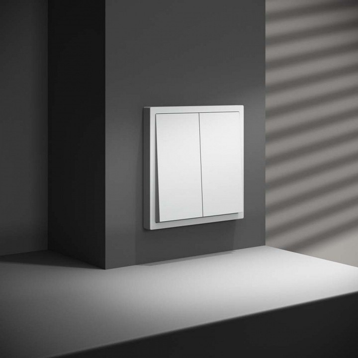 Переключатель перекрестный двухклавишный без рамки voltum s70 vls020502