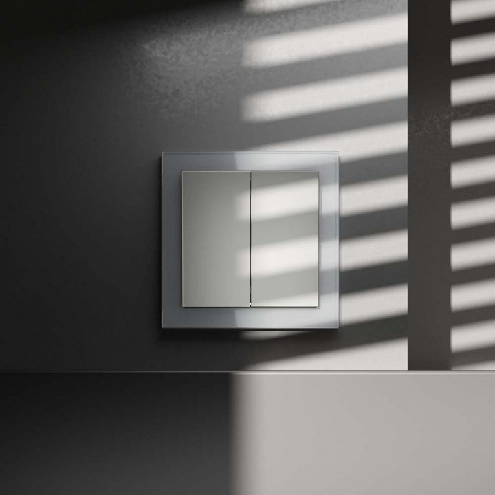 Переключатель перекрестный двухклавишный без рамки voltum s70 vls020505