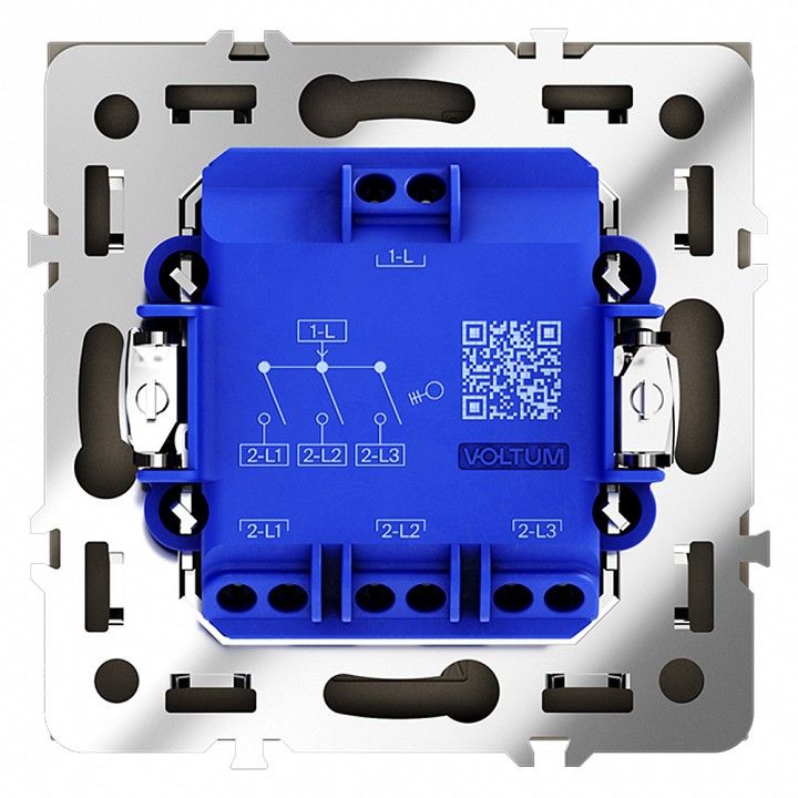 Выключатель трехклавишный без рамки voltum s70 vls030106