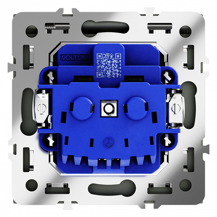 Розетка с заземлением и со шторкой, Без рамки с крышкой voltum s70 vls040306