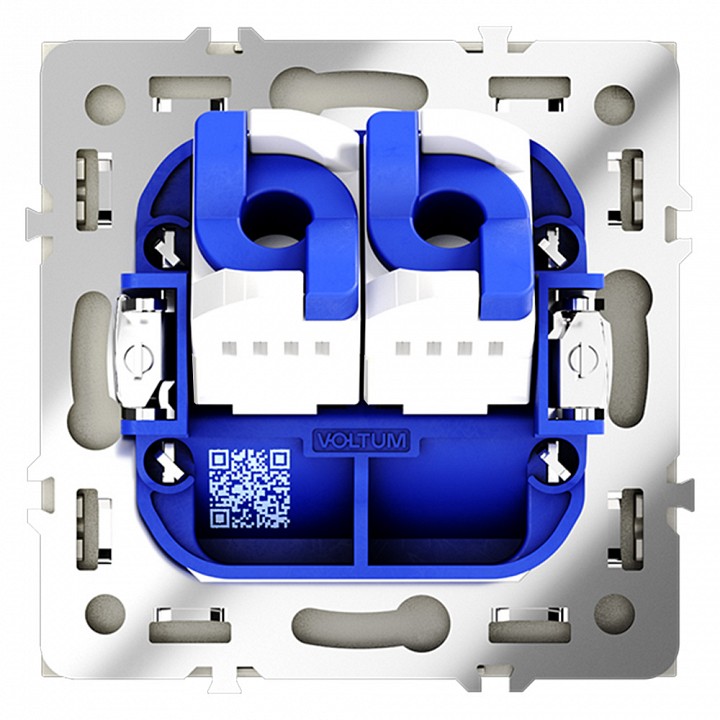 Розетка двойная ethernet rj-45 без рамки voltum s70 vls060205