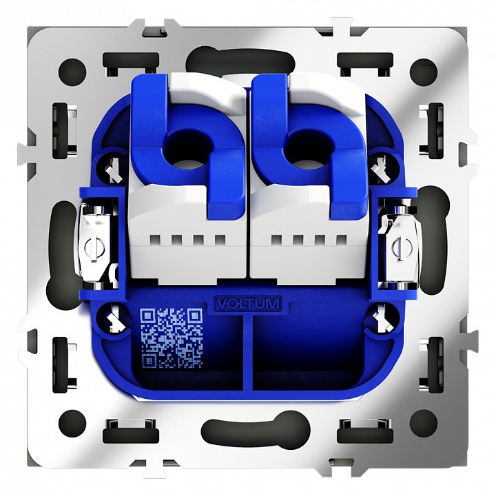 Розетка двойная ethernet rj-45 без рамки voltum s70 vls060207
