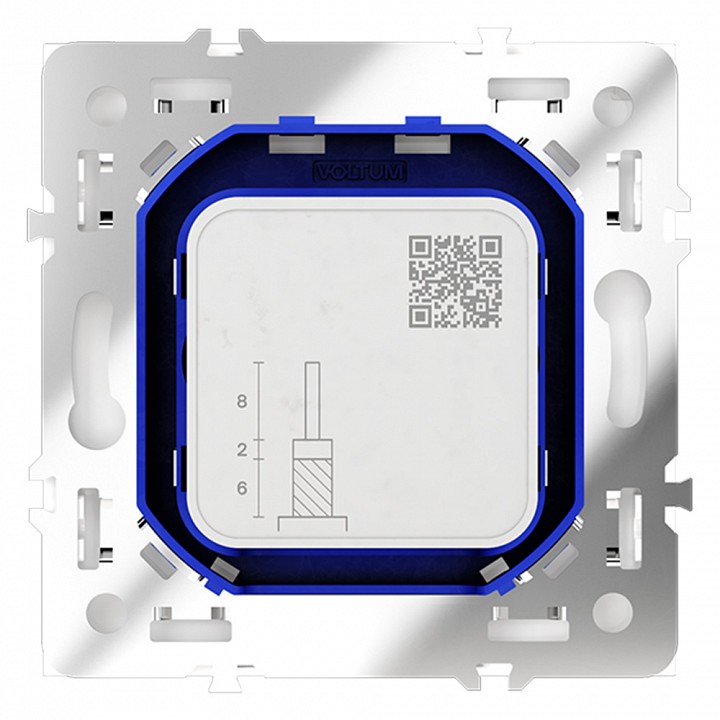 Тв-розетка и sat-розетка оконечная без рамки voltum s70 vls060402