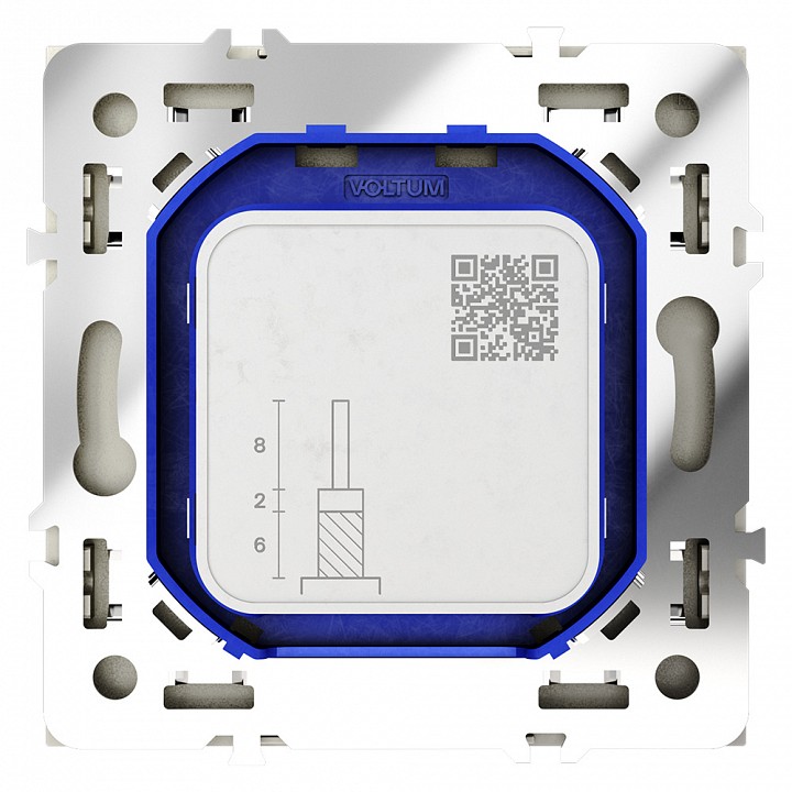 Тв-розетка и sat-розетка оконечная без рамки voltum s70 vls060404